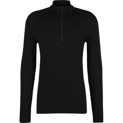 Icebreaker Мъжко мериносово термобельо Icebreaker 260 Tech L/S Half Zip Merino base layer - Black - размер XL (015-1977-0115)