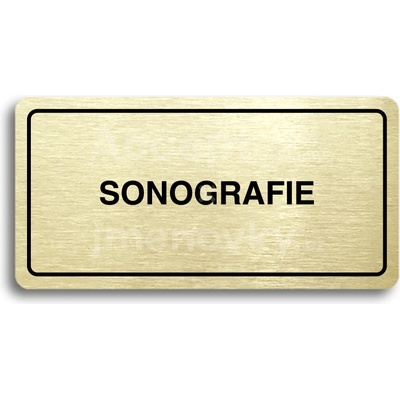 ACCEPT Piktogram SONOGRAFIE - zlatá tabulka - černý tisk