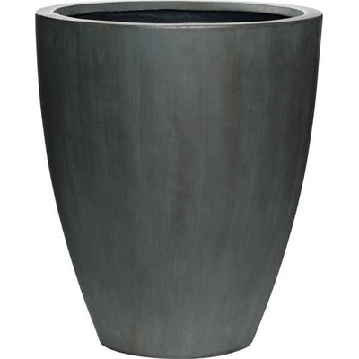 Pottery Pots Venkovní květináč kulatý Ben L Charcoal cement (barva tmavě šedá) kolekce Cement materiál Ficonstone 46,5 x v 55 cm bjem cca 71 l