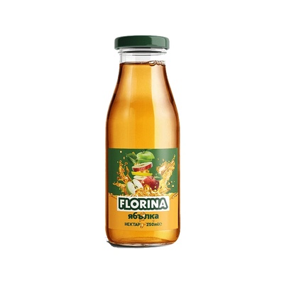 FLORINA 0, 250 СТЪКЛО ЯБЪЛКА 50% ФЛОРИНА 12бр