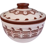  ГЮВЕЧЕ Ф15/12СМ. 0, 550Л. ТРОЯНСКА ШАРКА БЯЛО 2бр (22-3)