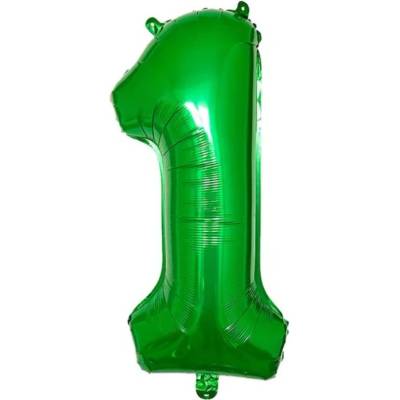 Godan Fóliový balónek číslo 1 tmavě zelený 85 cm