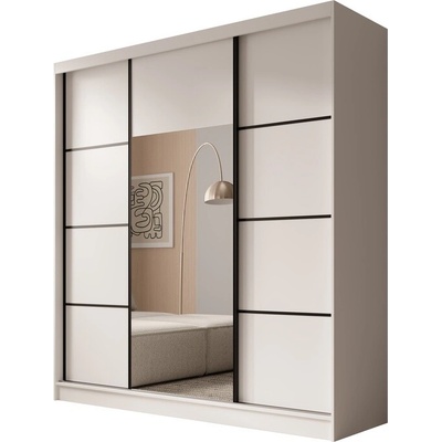 Sconto KEREN 215 x 200 cm biela/čierna