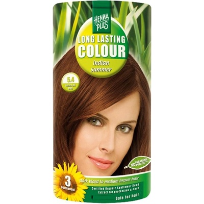 HennaPlus Long Lasting Colour dlouhotrvající barva na vlasy 5.4 Indiánské léto