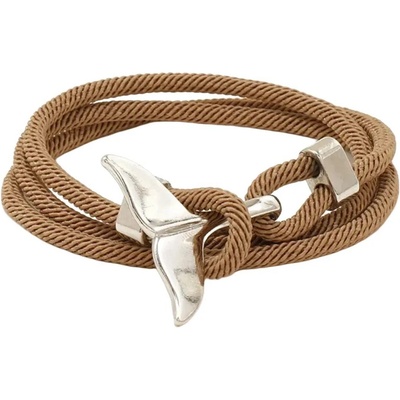 Amparo Miranda náramek Velrybí ploutev stříbrná B0471 béžová