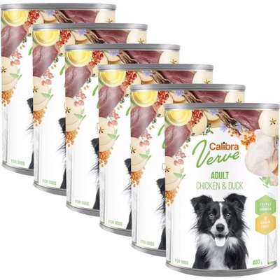 Calibra Verve Dog Grain Free Adult Chicken & Duck 6 x 400 g