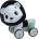 Tiny Love Търкаляща се играчка Tiny Love - Лъвчето Джордж, Black & White Dеcor, 3 m+ (TL.0654.004)