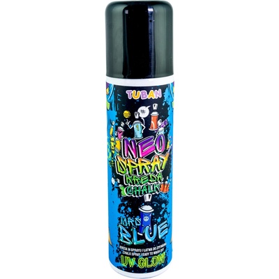 Tuban Neónová kriedová farba v spreji 150 ml modrá