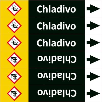 Nadrzenapalivo.cz Značení potrubí, chladivo , 6 ks (3P + 3L),280 × 52 mm PZA 007980