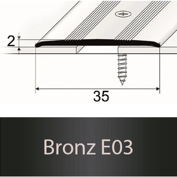 PROFIL Team Přechodový profil bronz E03 šroubovací 35 mm x 2,7 m