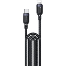 Yesido CA193 opletený nabíjací a dátový USB-C na Lightning 3m černý