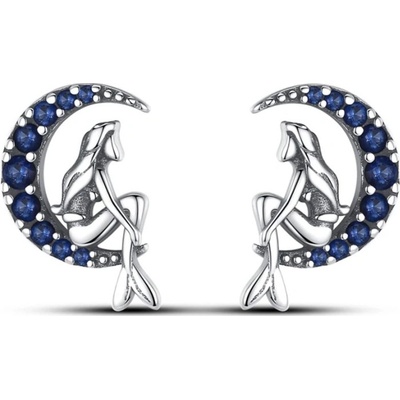 Grace Silver Jewellery stříbrné náušnice Mořská Panna E-PAE066/229 stříbrná