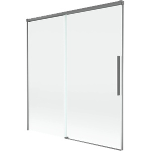 Mexen Rox двукрилен плъзгащ се параван за вана 150 x 150 см, прозрачен, gun metal (8C9-150-001-95-00)