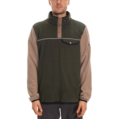686 Sunshine Anorak Fleece Dark Green Clrblk