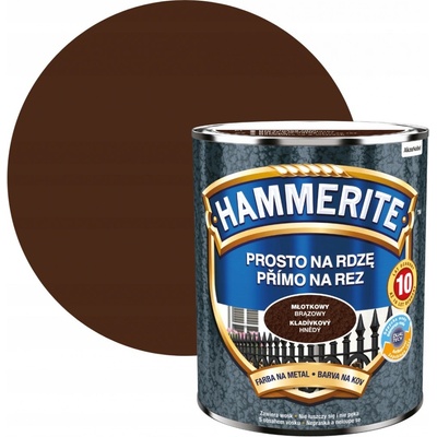 Hammerite přímo na rez, 0,70L, kladívkový hnědý
