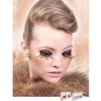 Image 1 of Черни, извити мигли със златист брокат