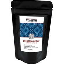 BotaCoffee Espresso Decaf Carbonic Natural bezkofeinová káva 70 g