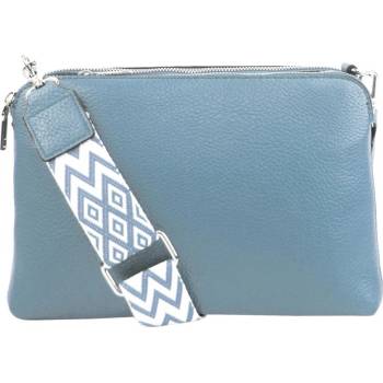 Barebag crossbody dámska kabelka s tromi sekciami Jessica Svetlo modrá