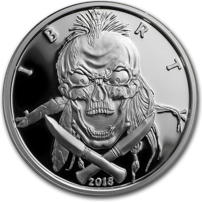 Silver Shield Mince Stříbro západní lebky indická statečná 1 oz