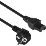 ACT Powercord мрежов съединител Schuko CEE 7/7 мъжки (под ъгъл) - C15 IEC 60320 2m черен AK5313 (AK5313)
