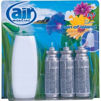 AIR MENLINE Rain of Island osviežovač vzduchu sprej a náplne 3 x 15 ml