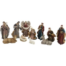 Clayre & Eef Vánoční dekorace figurky Betlém – sada 11 ks / 10*5*15 cm