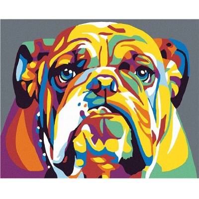 Zuty Malování podle čísel Buldog II 50 x 40 cm vypnuté plátno na rám