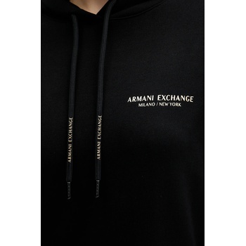 Giorgio Armani Памучна рокля Armani Exchange в черно къса със стандартна кройка XW001453 AF10830 (XW001453.AF10830.NOS)