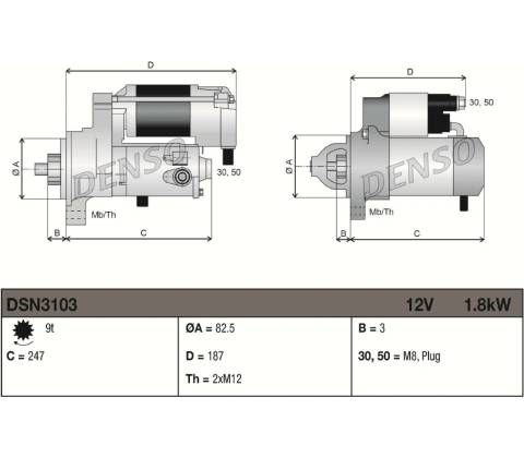 Startér DENSO DSN3103
