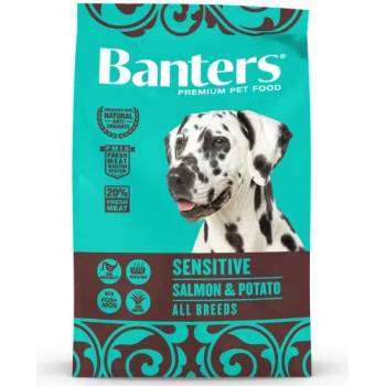 VISAN BANTERS Dog Adult Sensitive Salmon & Potato All Breeds - Храна за пораснали кучета от всички породи над 1 година, със сьомга и картофи, подходяща за чувствителни стомаси - Испания 15 кг