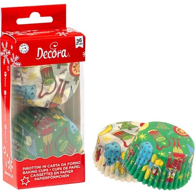 Decora Papírové košíčky na muffiny 36ks louskáček Ø5cm