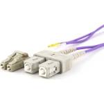 SeaMAX Оптична корда SeaMAX, 2m, LC-SC UPC, MM OM4 50/125, duplex, 2.0mm, LSZH (MM-PC-LC/SC-2-D-OM4)