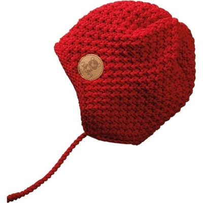 dětská celopodšitá pletená čepice Pletex H136 červená