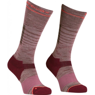 Ortovox dámské ponožky Ski Tour Light Compression Long Socks Women's Mountain Rose Blend