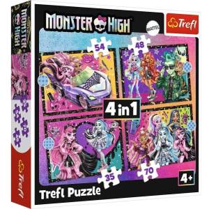 Trefl Puzzle Monster High: Електризиращ ден 4в1 (34655)