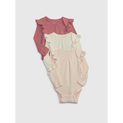 GAP Baby rebrované body 3ks Viacfarebná