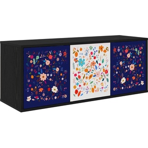 vidaXL Стенен телевизионен шкаф MAINZ 102 x 33 x 40 см Черен дъб (8007180)