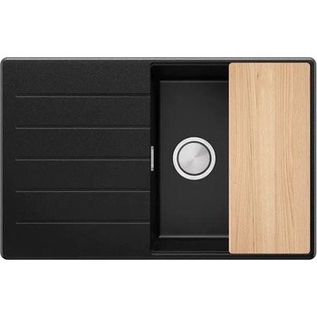 Твоят Стил Черна кухненска мивка от гранит Копенхаген 780х500 Top 50