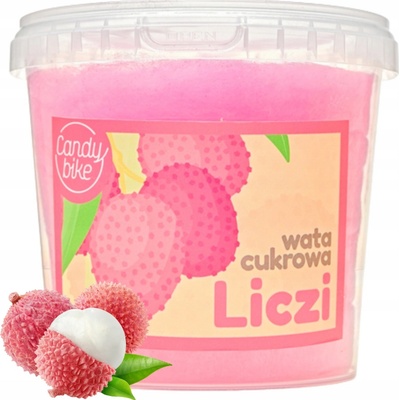 Candy Bike Cukrová vata v kyblíku 1 l s příchutí Liči 17 g