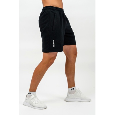 Nebbia pánske kraťasy Performance+ Teplákové Relaxed-Fit kraťasy MAXIMUM black