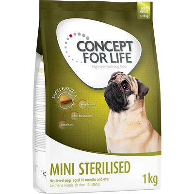 Concept for Life 1кг Mini Sterilised Concept for Life суха храна за кучета