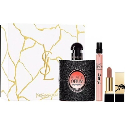 Yves Saint Laurent Black Opium EDP 90 ml + EDP 10 ml + rtěnka