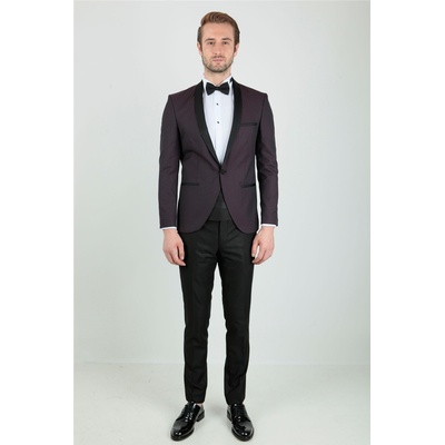 Centone Мъжки костюм - Черен 307519 (307519_Бордо)