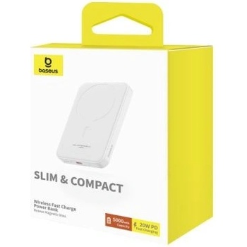 Baseus MagSafe USB-C 5 000 mAh 20W bílá