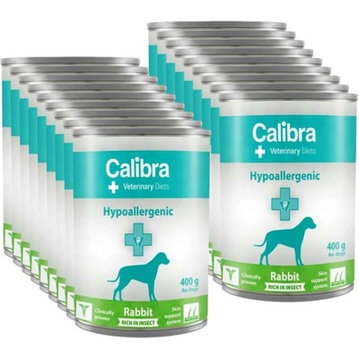 Calibra Veterinary Diets Dog Hypoallergenic Rabbit & Insect 18 x 400 g