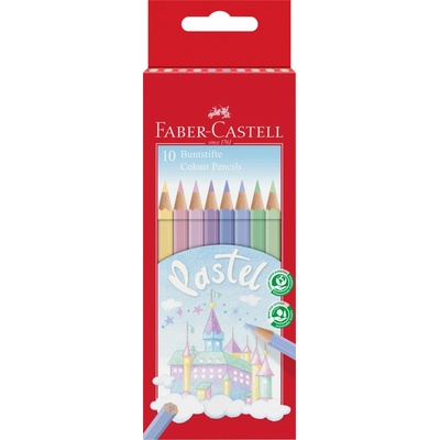 Faber Castell šesťhranné farebné pastelky 10 pastelových farieb 111211