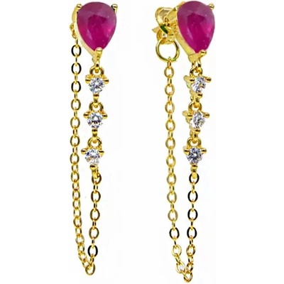 DELIS Дълги сребърни обеци 925, jw1037, елегантен дизайн, златно покритие (jw1037)