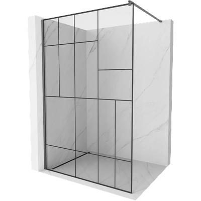 Mexen Kioto стъклена преграда за душ Walk-in 90 x 200 cm, черен модел 8 mm, gun metal - 800-090-101-95-78 (800-090-101-95-78)