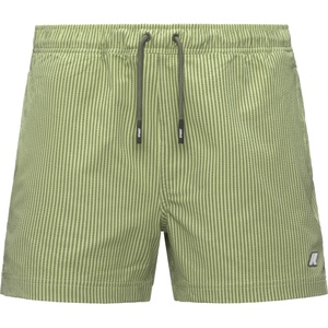 K-Way Мъжки бански слипове K-Way Hazel Mid Stripes Beach Swim brief - Green Dark Lime / Green - размер XXL (050-2434-0114)