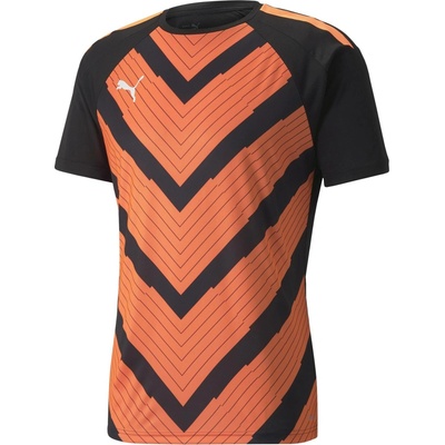 Puma pánske futbalové tričko TEAMLIGA GRAPHIC JERSEY čierna oranžová biela
